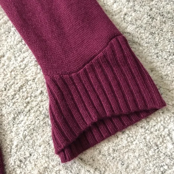 BRYN WALKER Cashmere + Angora Maroon Long Duster Cardigan Sz M - Picture 4 of 7